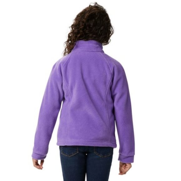 Girls' Columbia Benton Springs Purple Front Zip-up Fleece Jacket Size Medium VGC - Picture 2 of 6
